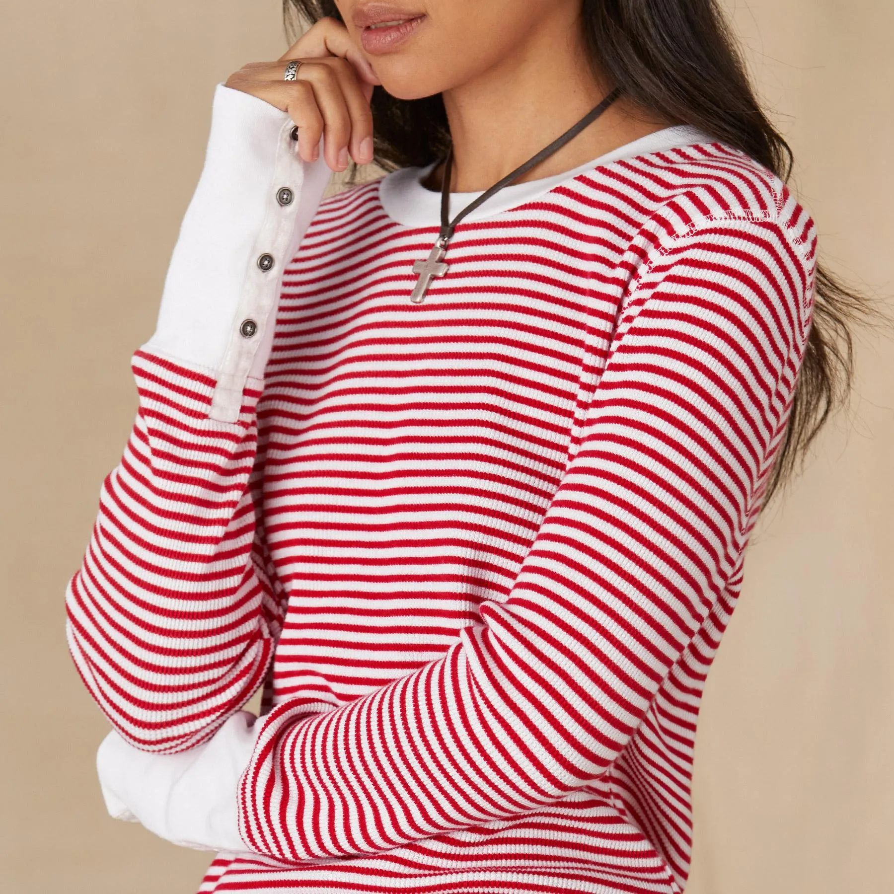 Striped Crewneck Thermal