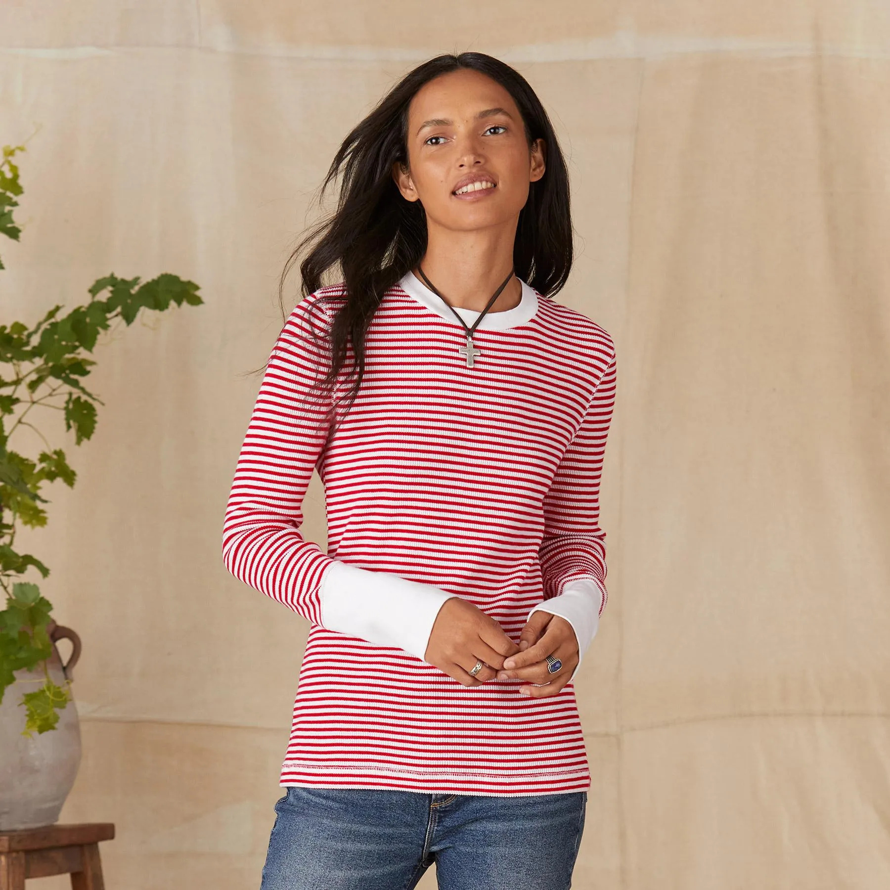 Striped Crewneck Thermal