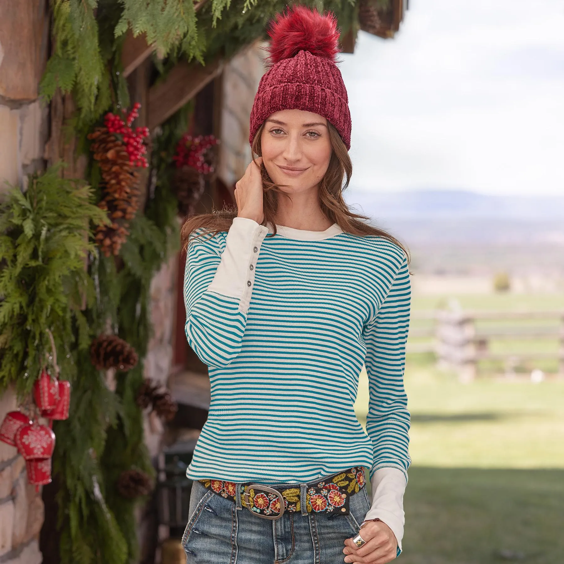 Striped Crewneck Thermal