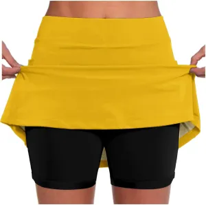 Summer Skorts For Women 2025 Trendy Lightweight Skirt Athletic Inner Shorts Running Tennis Golf Workout Leggings