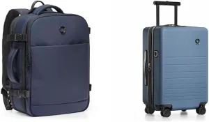 Traveler's Choice Markham 27L Backpack and 21-Inch Hardside Expandable Spinner Carry-On Luggage