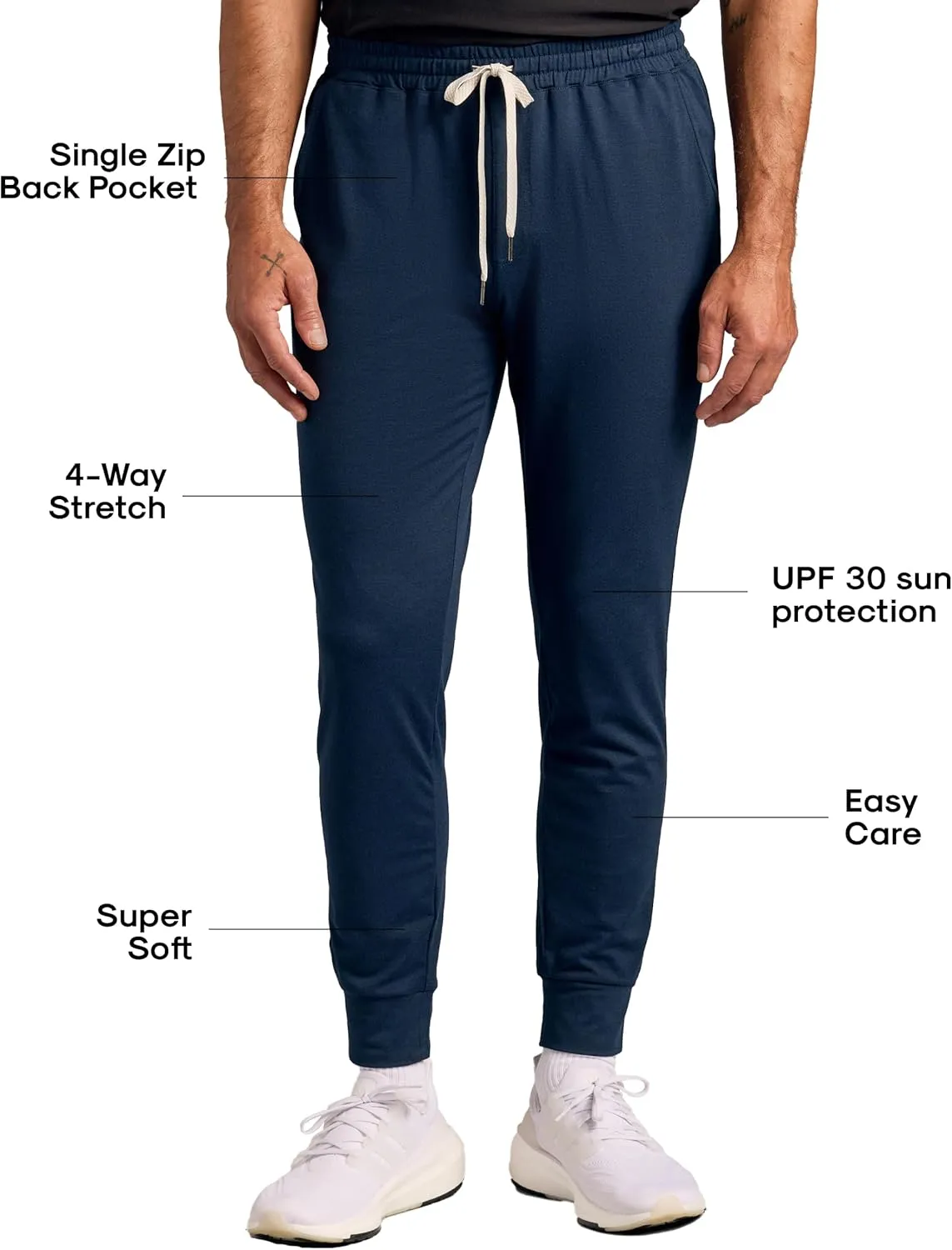True Classic Joggers for Men - Premium Mens Joggers - Fleece or Active Fabric - Mens Sweat Pants, Athletic Pants for Men