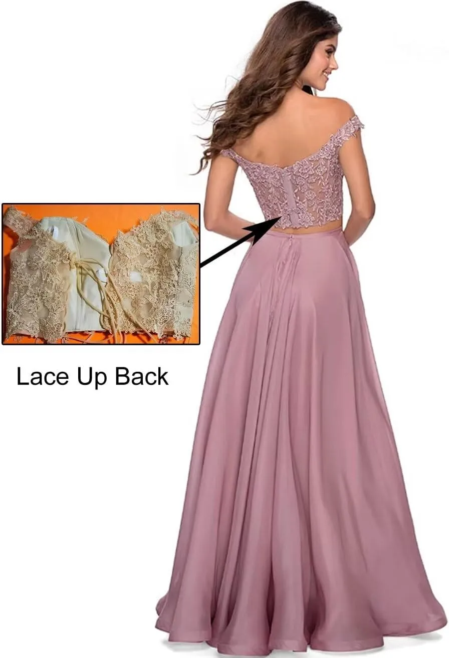 Two Piece Prom Dresses Long Formal for Women Teens Homecoming Graduation Party BD450