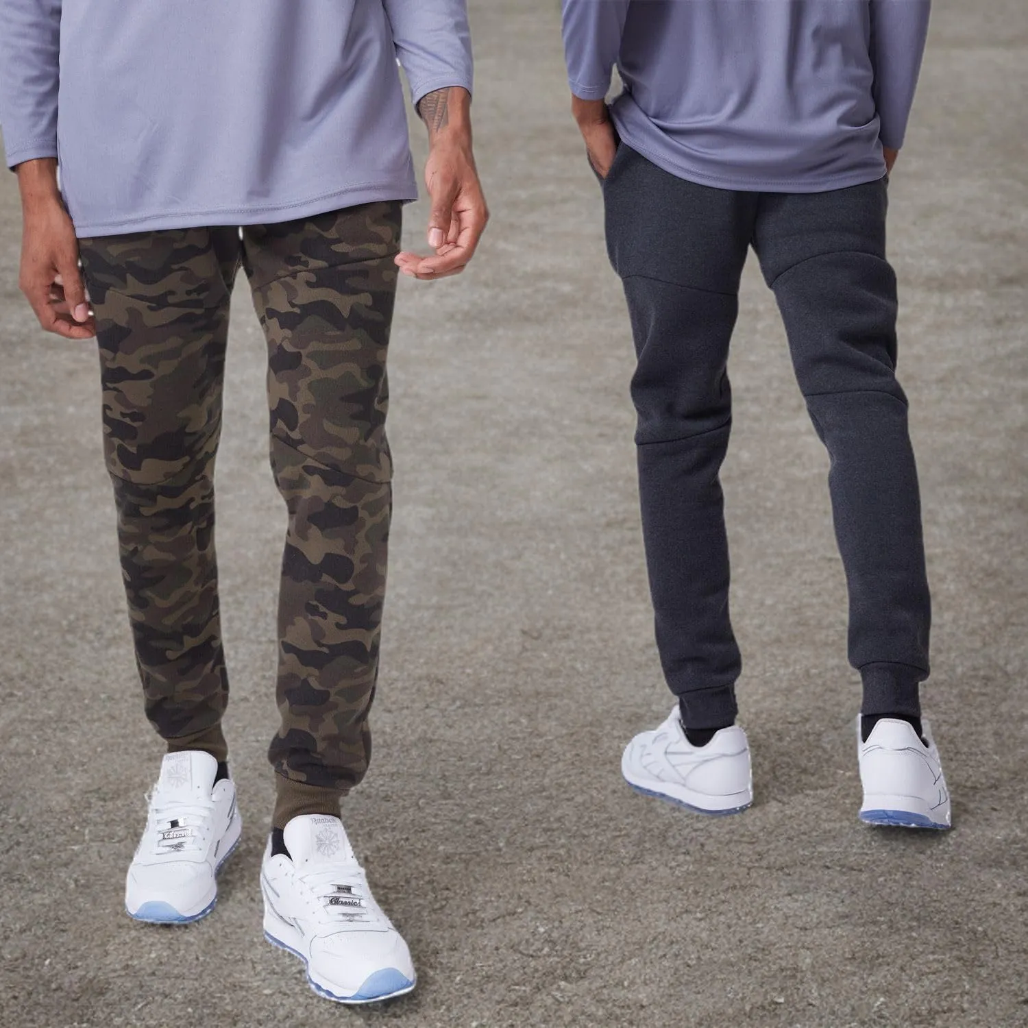 Ultra Performance 3 Pack Fleece Active Tech Joggers for Men, Mens Sweatpants with Zipper Pockets