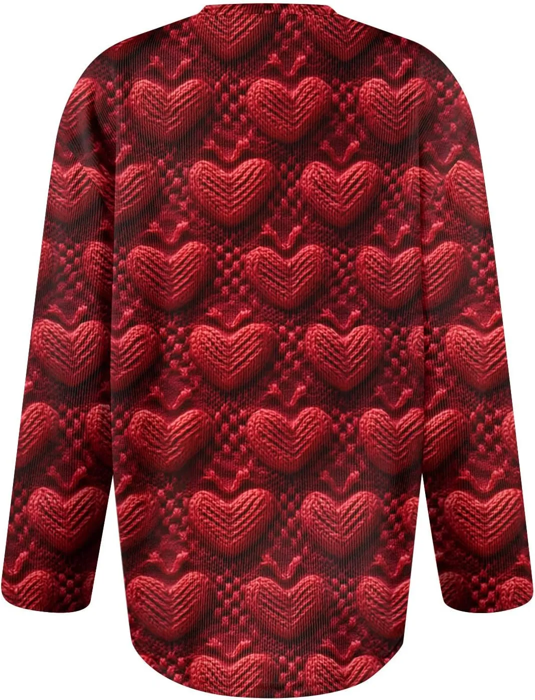 Valentines Sweater Women,Ladies' Fashion Long Sleeved Sweater Festival Valentine's Day Heart Printed Jacket Cardigan