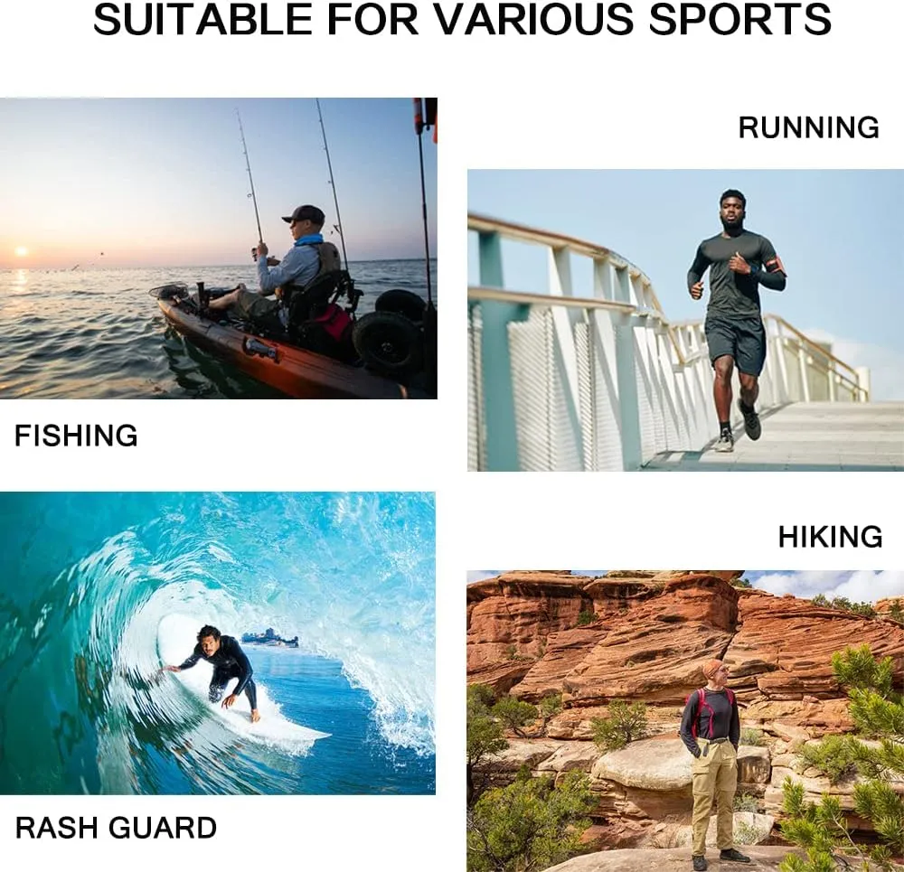 Willit Men's Sun Protection Hoodie UPF 50  Fishing Hiking Shirt Long Sleeve SPF UV Shirt Rash Guard Lightweight