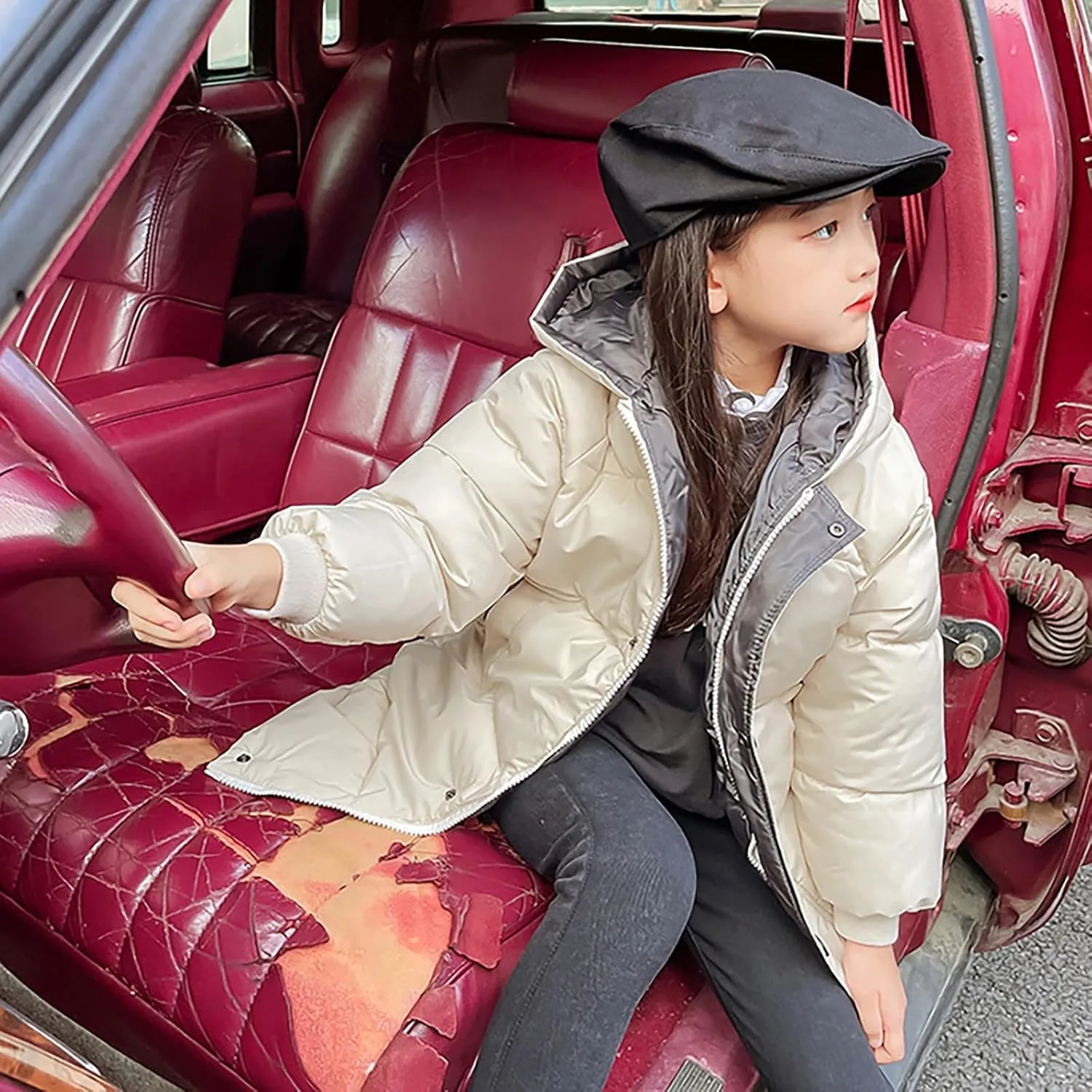 Winter Coats for Kids Girls Children's Down Padded Jacket Long Cotton Padded Jacket Baby Children's Toddler Trench Coat