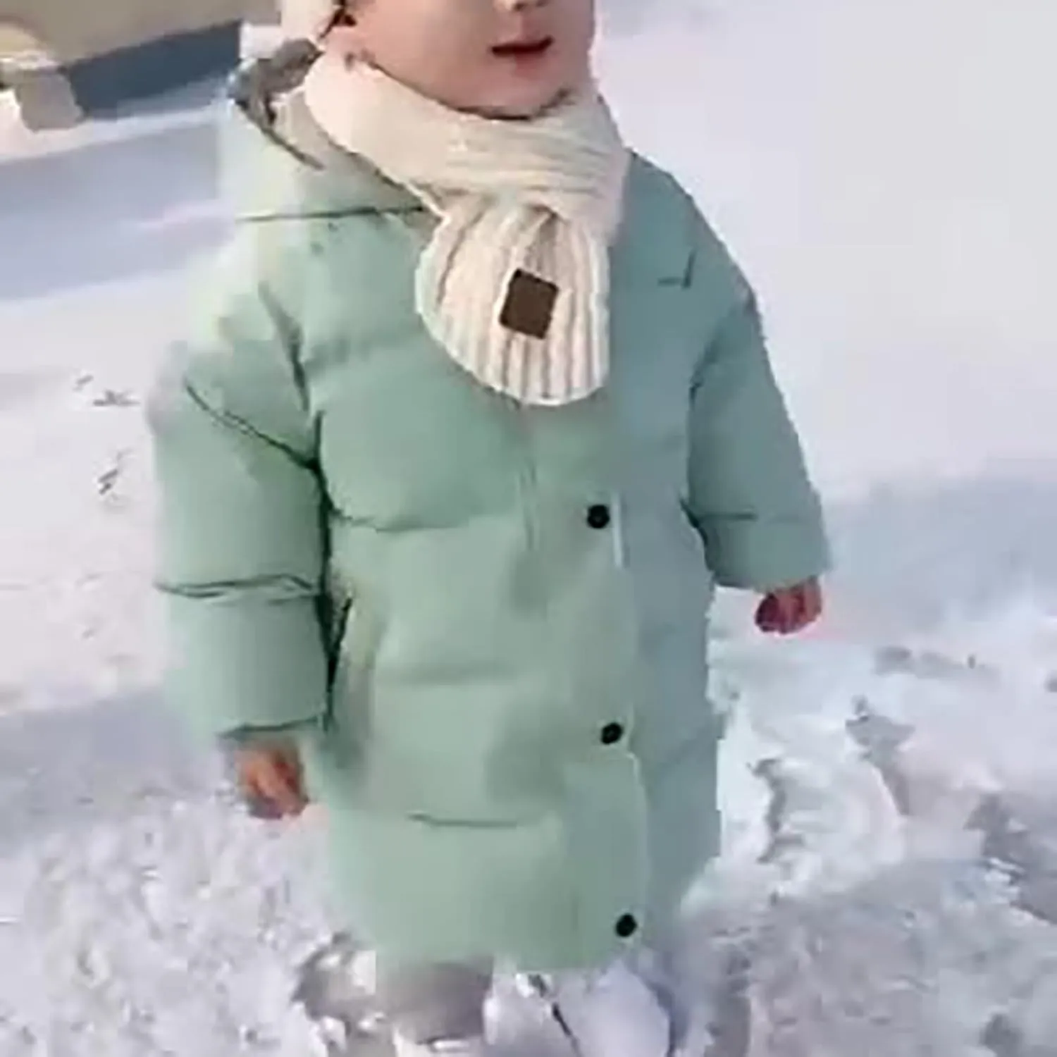 Winter Coats for Kids Girls Children's Down Padded Jacket Long Cotton Padded Jacket Baby Children's Toddler Trench Coat