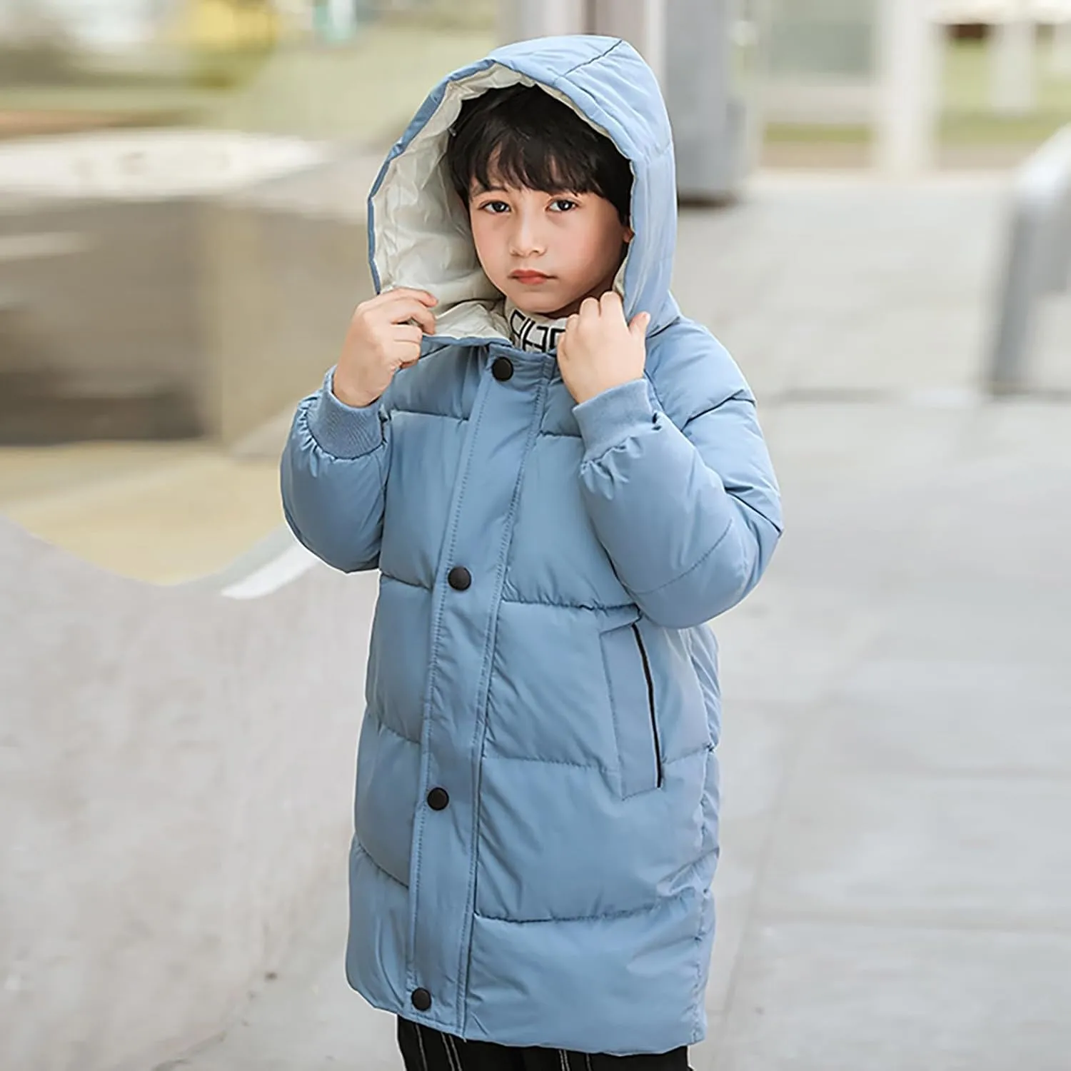 Winter Coats for Kids Girls Children's Down Padded Jacket Long Cotton Padded Jacket Baby Children's Toddler Trench Coat