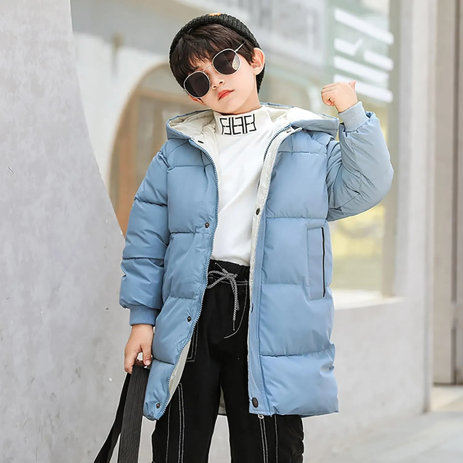 Winter Coats for Kids Girls Children's Down Padded Jacket Long Cotton Padded Jacket Baby Children's Toddler Trench Coat