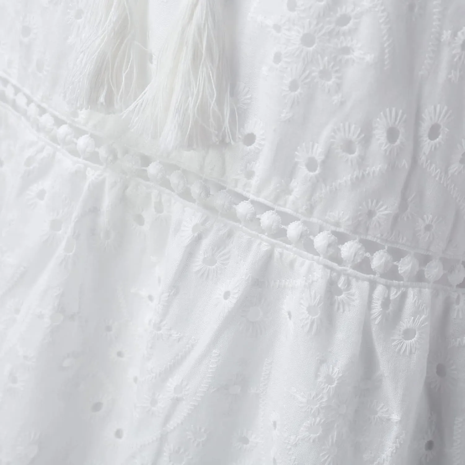 Women Dress Solid Lace Hollow Sexy Beach Dress Casual Plus Size Loose Hide Belly Fat Summer Bohemian Sundress 2024