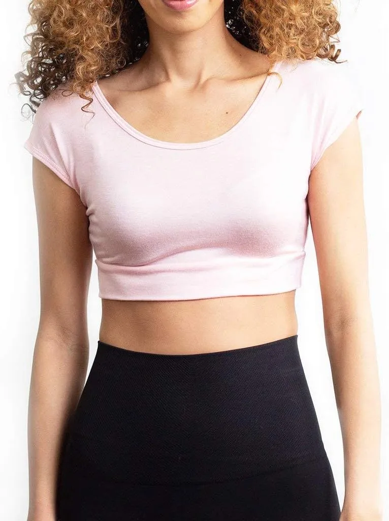 Women Tank Top Cami Layering HALFTEE Cap Sleeve Tee | Demi Crop Undershirt for Women & Teens XS-6X