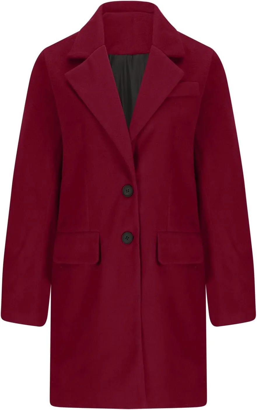 Womens Business Blazers Wool Blend Flannel Suit Jackets Long Pea Trench Coats Open Front Cardigan Fall Winter Tops