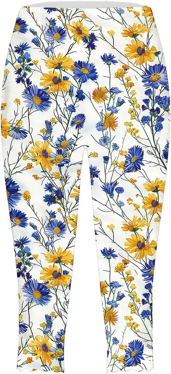 Womens Capris for Summer Dressy Cropped High Waist Yoga Pants Comfy Stretchy Leggings Workout Compression Pants