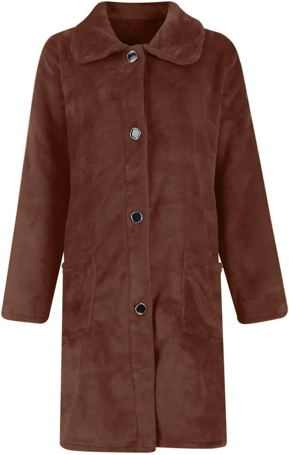 Womens Coats Long Sleeve Lapel Winter Coat for Women 2024 Pea Coat Fall Casual Coats Jacket Outerwear with Pockets