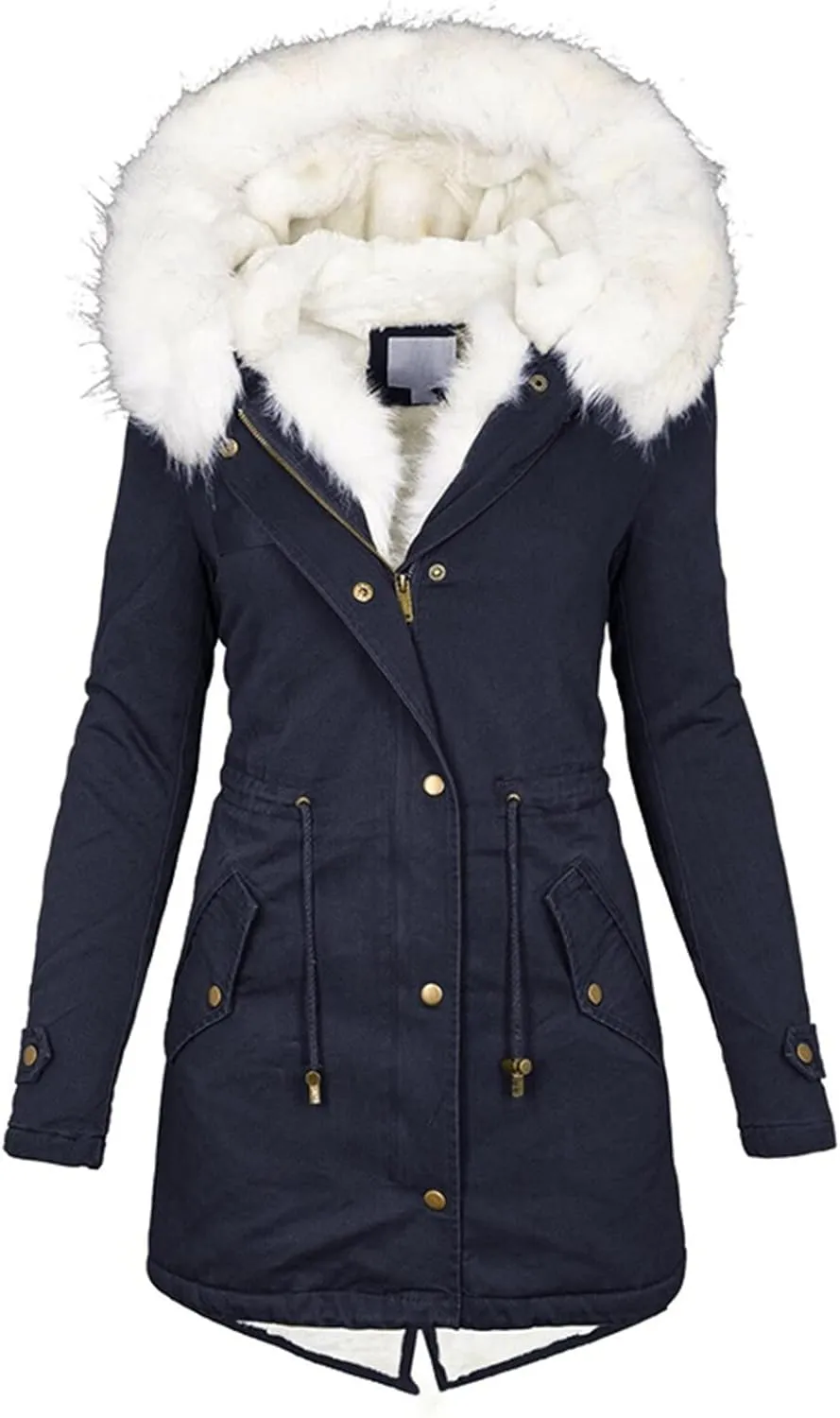 Womens Coats Winter Hoodie Mid Length Hoodie Long Sleeved Top Winter Coat Puffer Coat Winter Coats For Women Plus