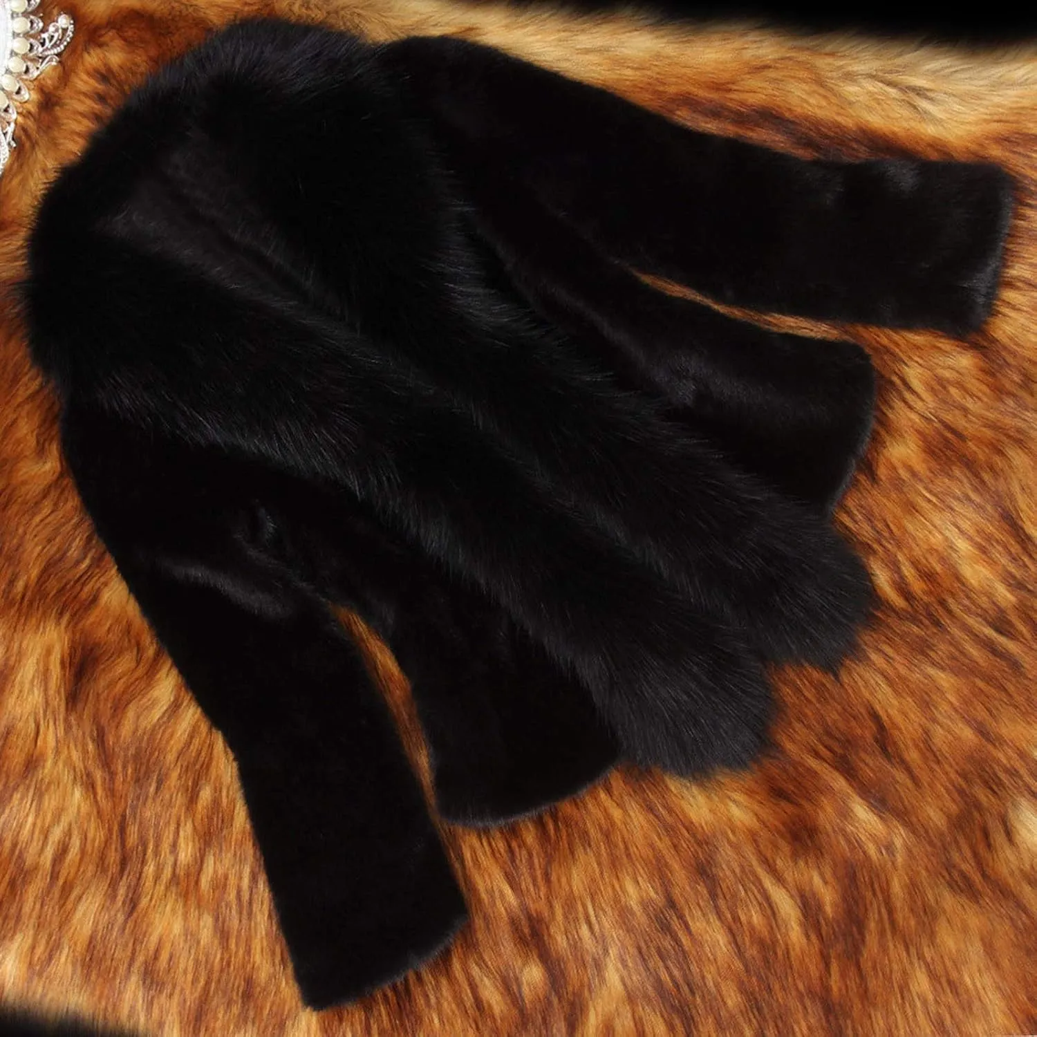 Women's Faux Fur Jacket Shawl Overcoat 2024 Winter Fashion Evening Party Warm Coats Thick Jackets Open Front Cardigan
