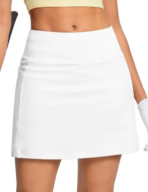 Women's Golf Skirts with Short High Waisted Pickleball Skirt Tummy Control Tennis Skort 6 Pockets Athletic Casual