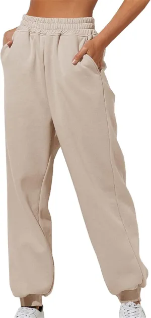 Women's Joggers Sweatpants Solid and Tracksuit Sweatshirt Hooded Women Suits Sets High Waisted Cargo Pants Wide Leg