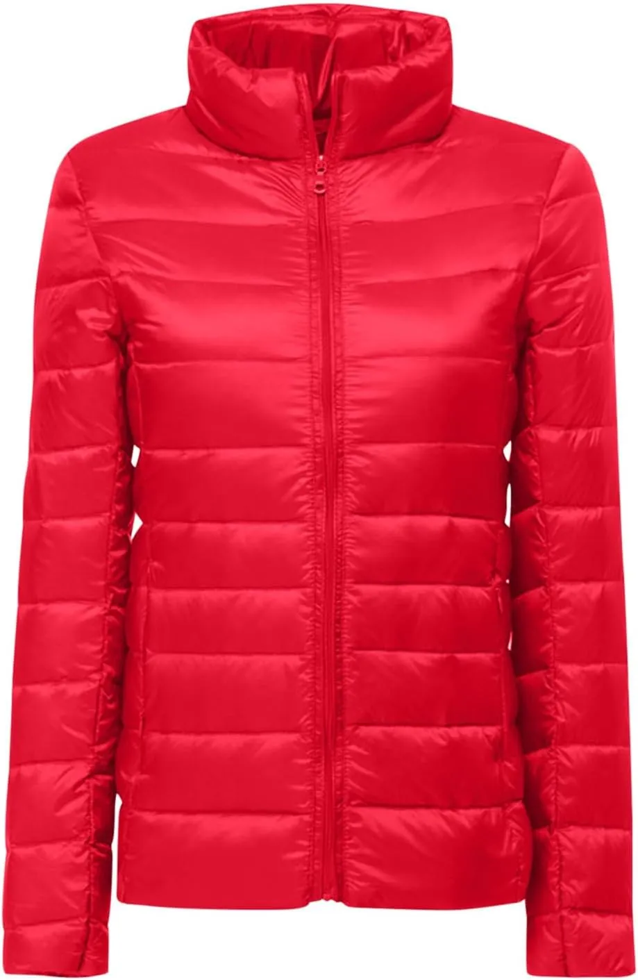 Women's Lightweight Packable Down Jacket Quilted Puffer Coat Plus Size Winter Warm Puffy Jackets with Stand Collar