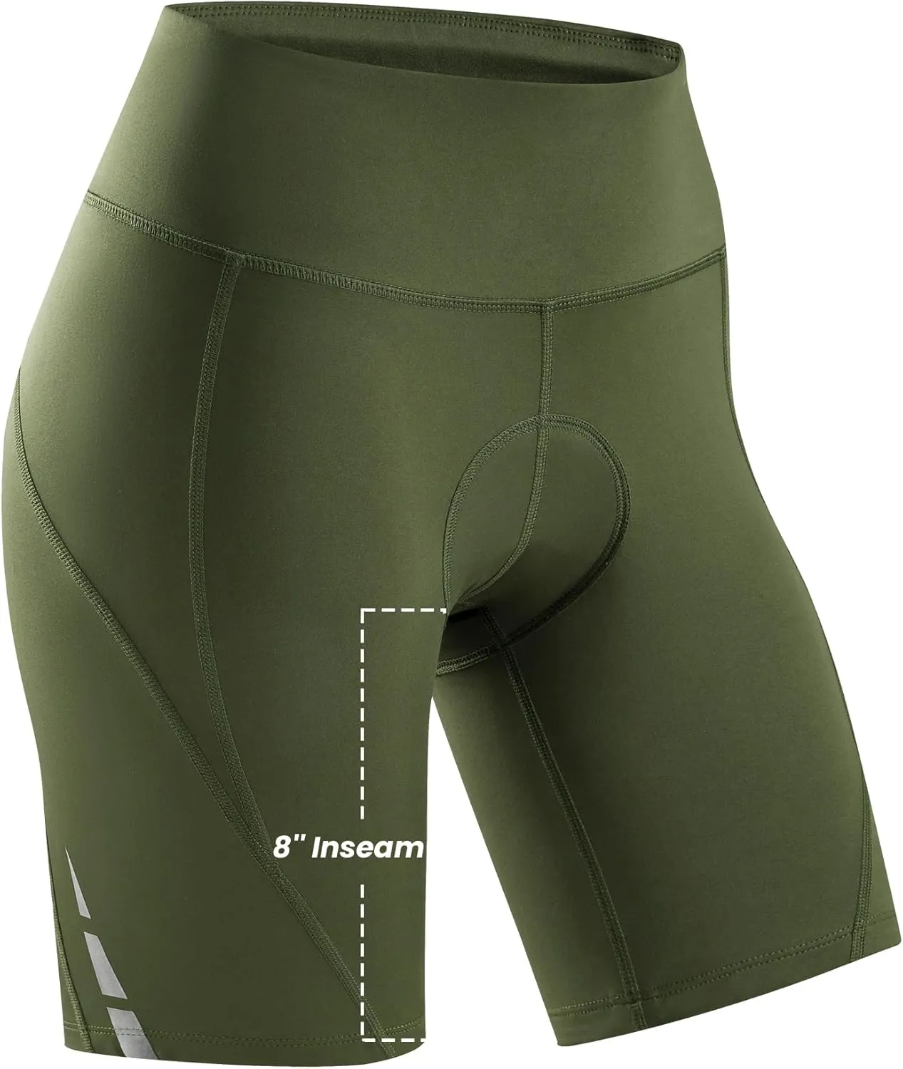 Womens Padded Bike Shorts 4D Padding Cycling Shorts with Zipper Pocket Riding Bicycle Cycle Road Biking Underwear