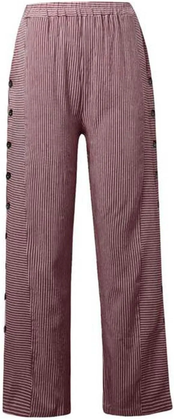 Womens Pants, Linen Straight Leg Casual Pants Peasant Drawstring Solid Color Trendy