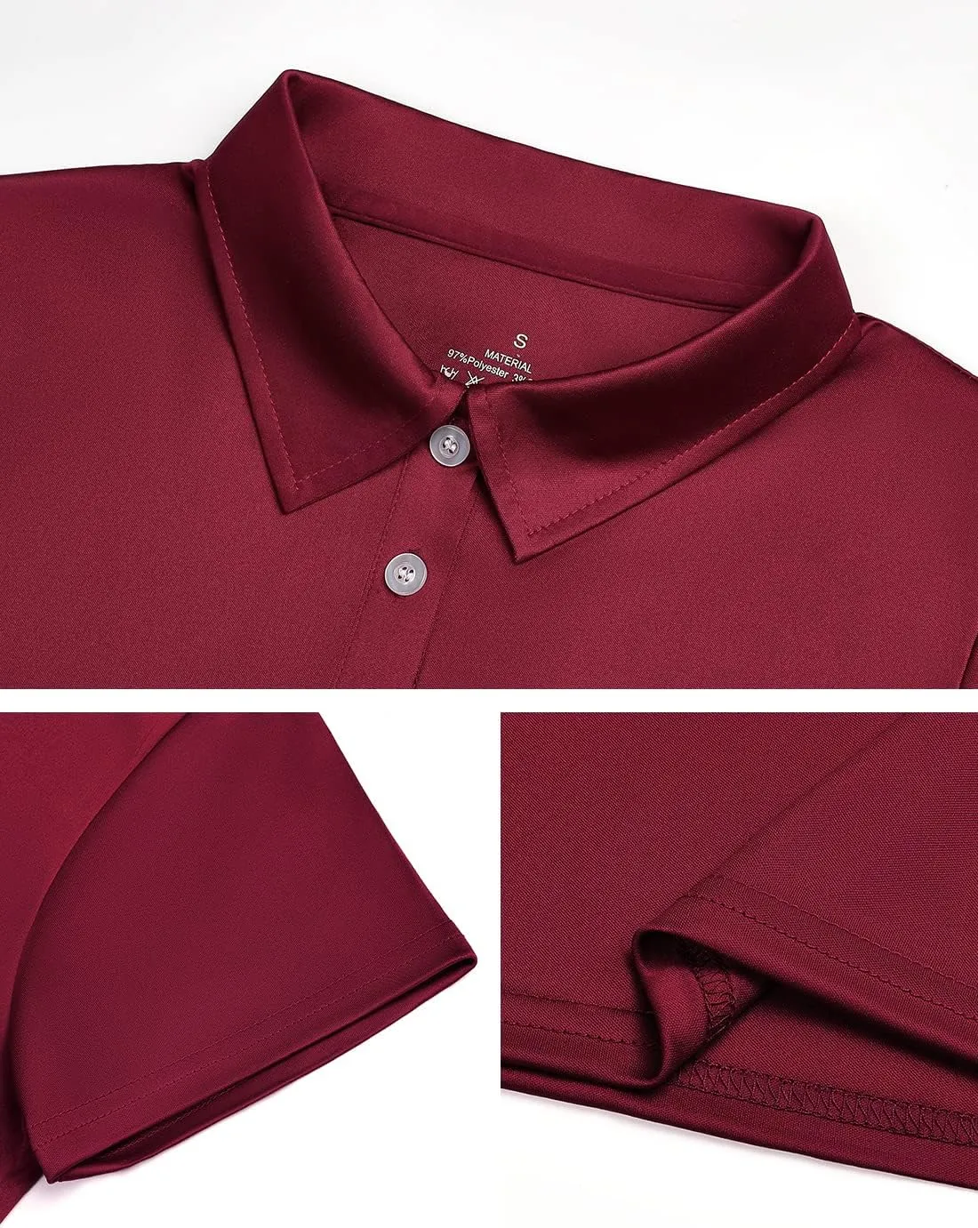 Women's Polo Tee Dry Fit Golf Shirt Moisture Wicking Short Sleeve Sport Activewear Golf Polo Tops Collar with Buttons Workout