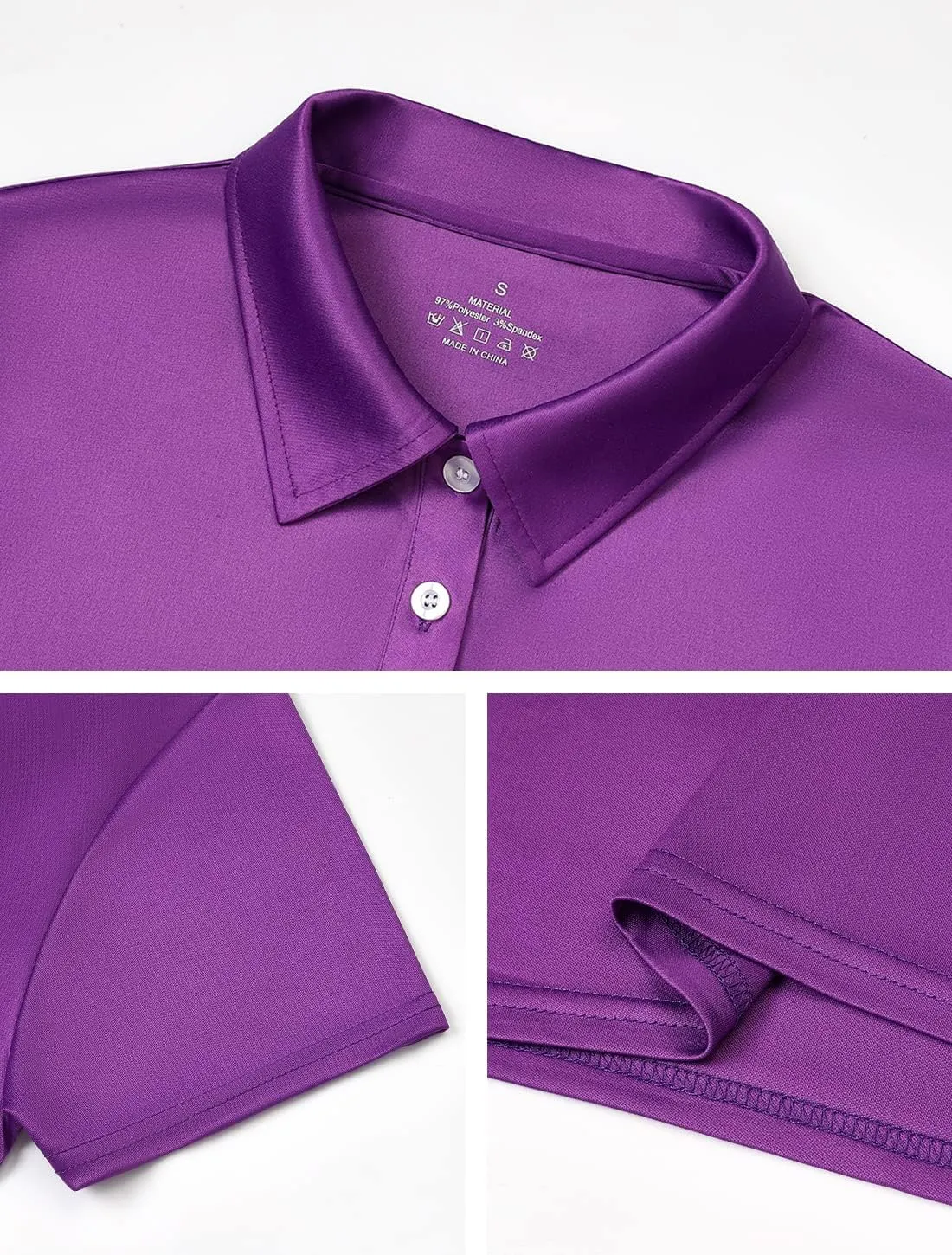 Women's Polo Tee Dry Fit Golf Shirt Moisture Wicking Short Sleeve Sport Activewear Golf Polo Tops Collar with Buttons Workout