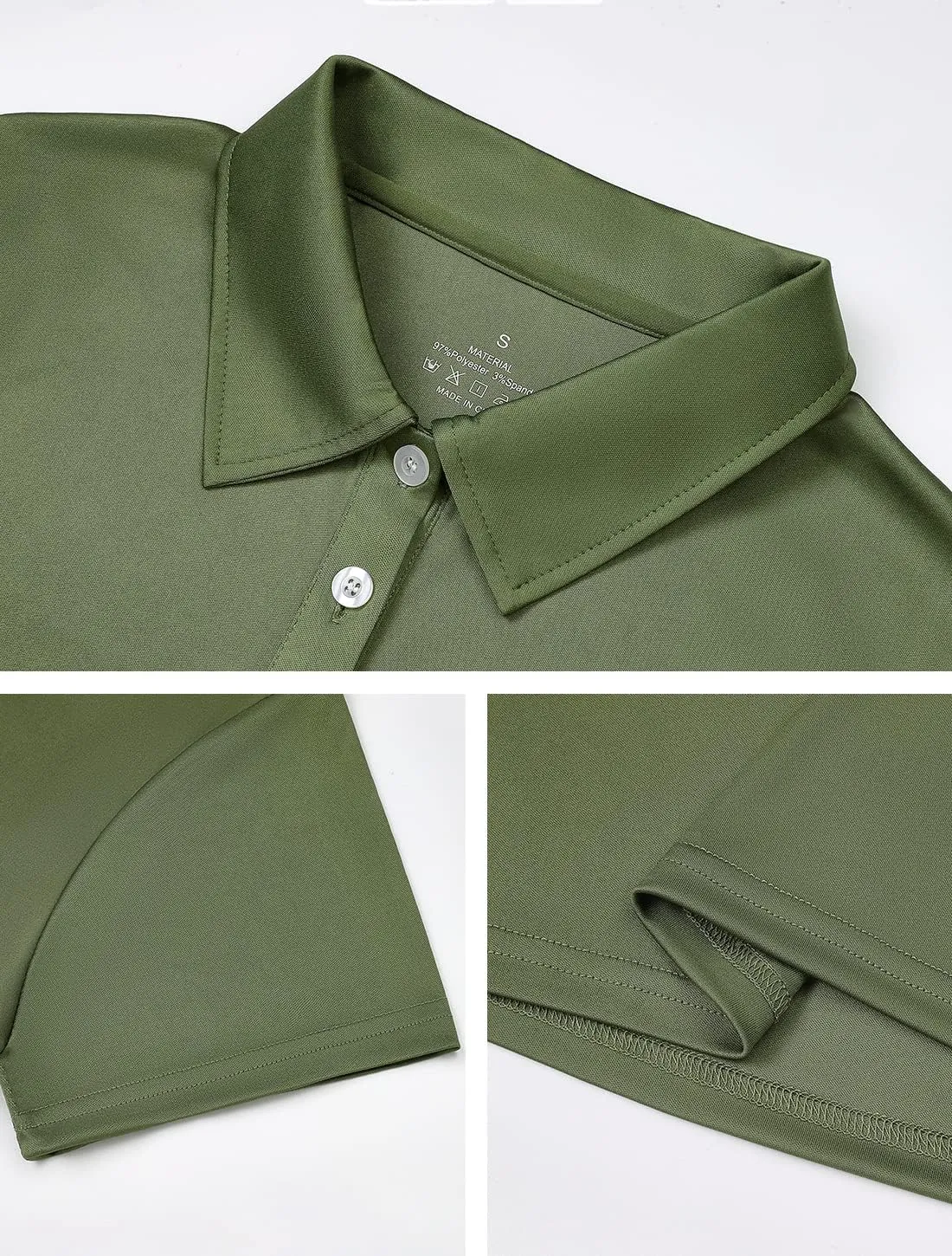 Women's Polo Tee Dry Fit Golf Shirt Moisture Wicking Short Sleeve Sport Activewear Golf Polo Tops Collar with Buttons Workout