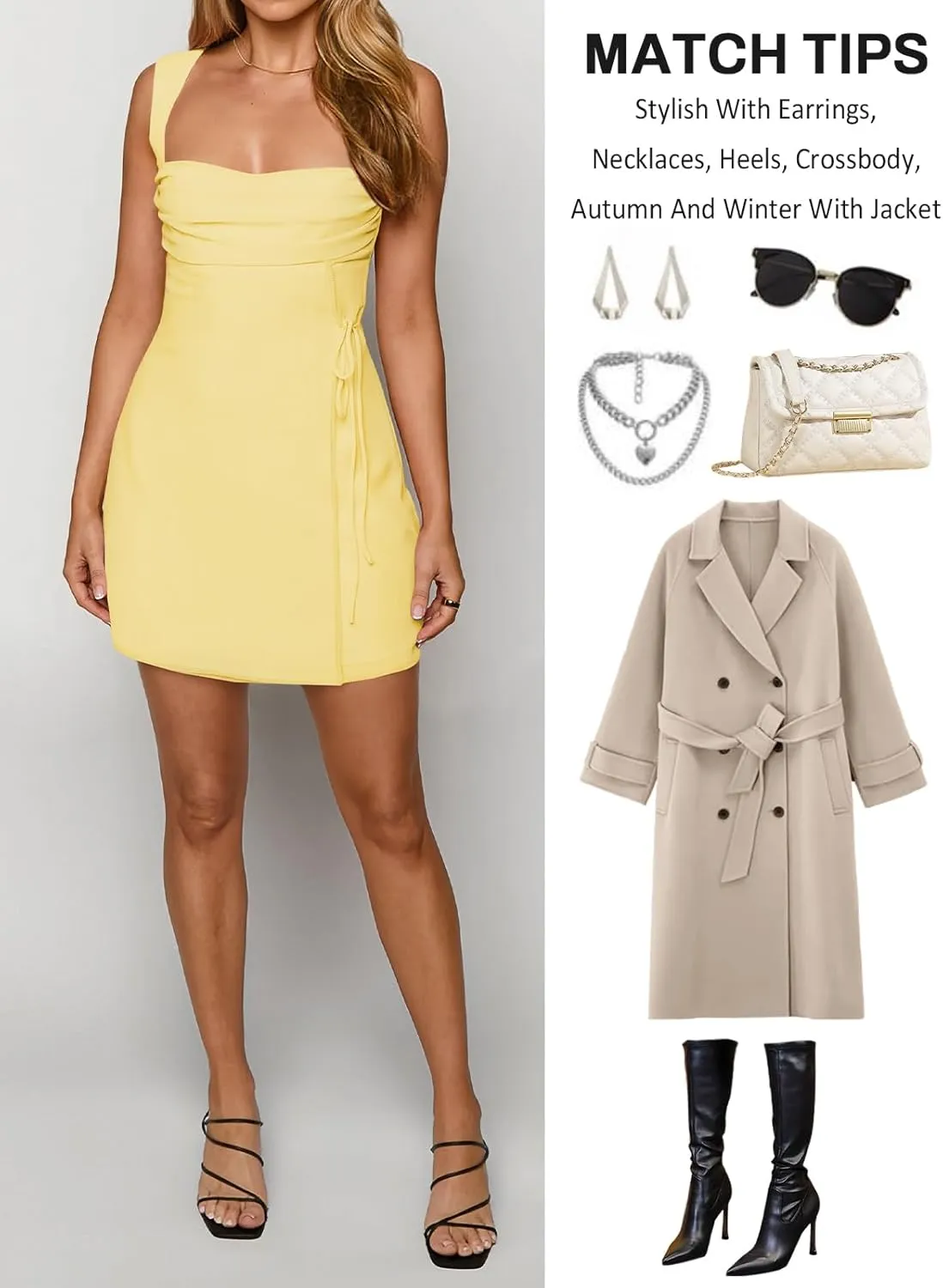 Women's Sexy Ruched Mesh Midi Short Dresses for Women Square Neck Fitted Elegant Club Party Cocktail Dress