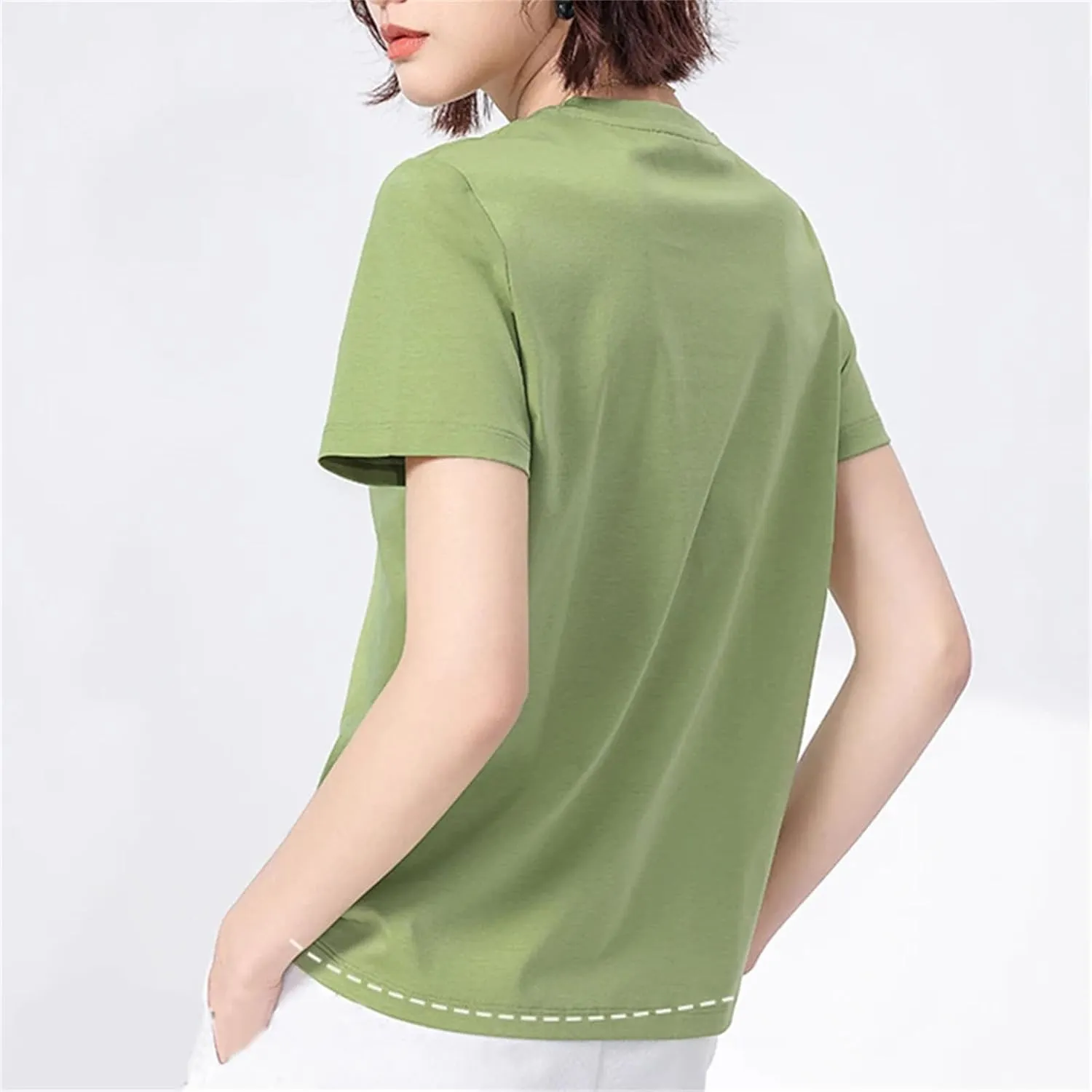 Women's Summer Satin Camisole Tank Tops Female Casual Short Sleeve T-Shirt Womens Soft Basic Tee