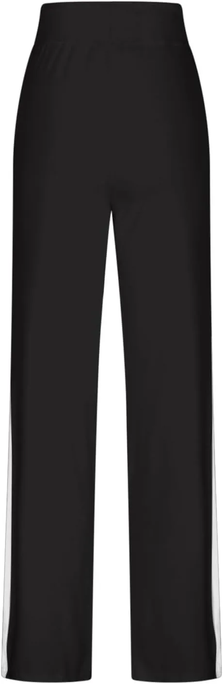 Women's Sweatpant Yoga Leggings Side Striped High Waist Stretch Slim Comfy Jogger Gym Sport Workout Pants Trousers