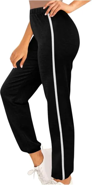 Women's Sweatpants Workout Joggers Elastic High Waisted Pants Hiking Jogging Pants Plus Size Sweatpants with Pockets