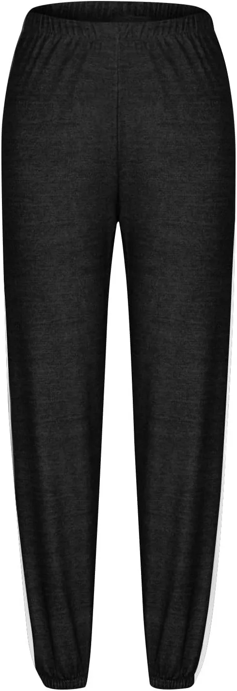 Women's Sweatpants Workout Joggers Elastic High Waisted Pants Hiking Jogging Pants Plus Size Sweatpants with Pockets