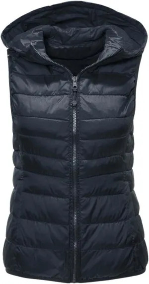 Women's Winter Down Vest Lightweight Packable Puffer Vest Warm Down Jackets Plus Size Fashion Waistcoat with Hood