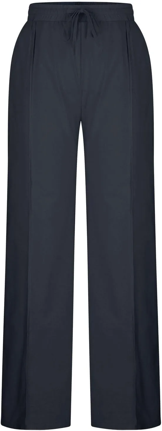 Xiaojmake Linen Pants Women Summer Boho Pants 2025 Casual Loose Drawstring Wide Leg Trousers High Waist Lounge Beach Pants