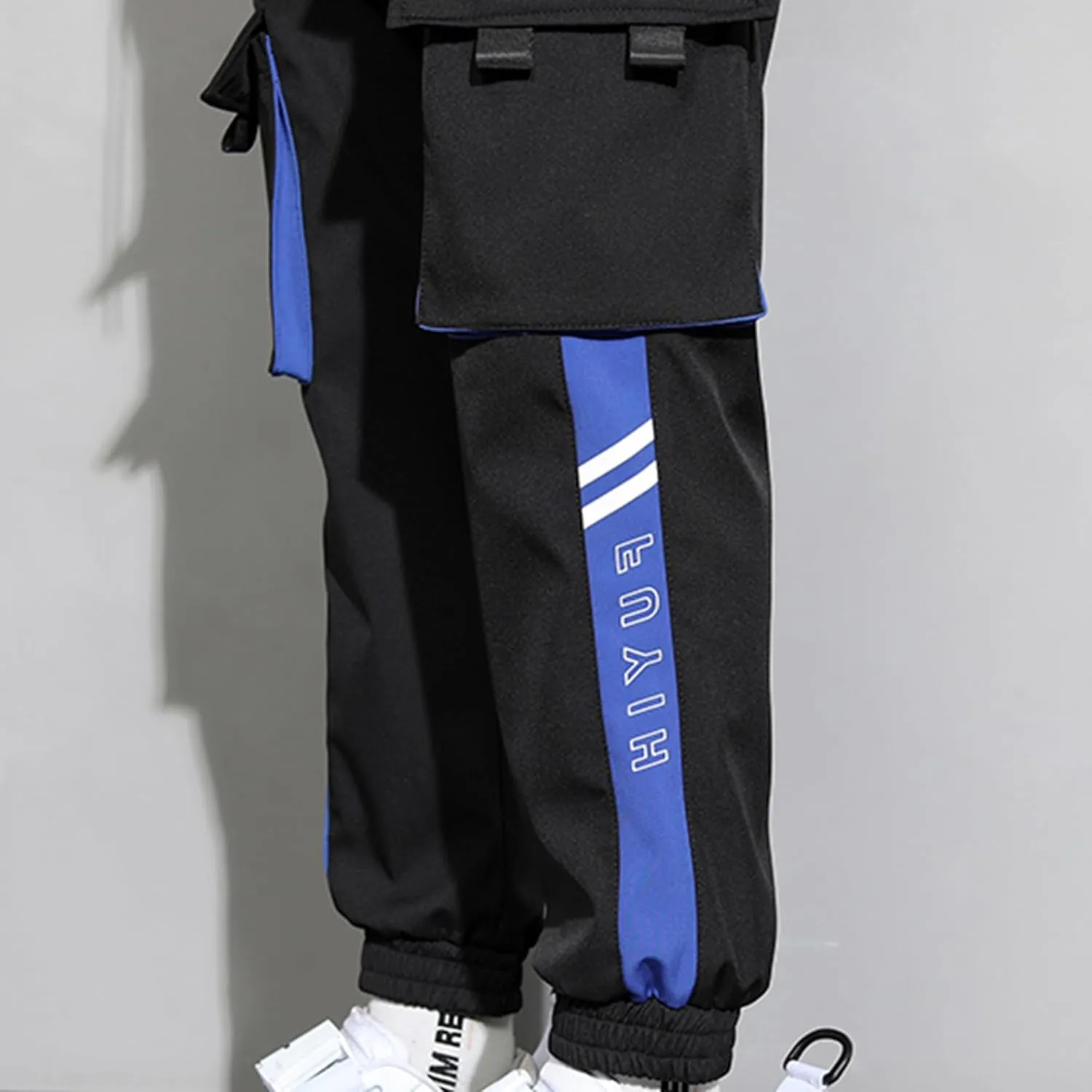 XYXIONGMAO Men's Streetwear Joggers Casual Sports Pants Baggy Casual Techwear Hip Hop Sweatpants Black Cargo Pants for Men