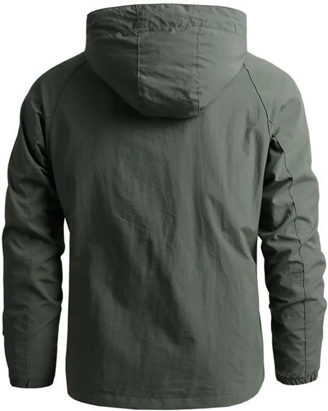 Ymosrh Jacket Lightweight Waterproof Rain Jacket with Hood Outdoor Raincoat Softshell Jacket for Hiking Travel, XL-5XL