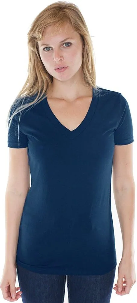 Yoga Clothing For You Ladies Hemp/Organic Cotton V-Neck Tee - Made in USA