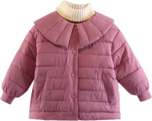 Youth Winter Coat Newborn Infant Babys Girls Winter Solid Warm Thick Cotton Long Sleeve Padded Clothes Coat
