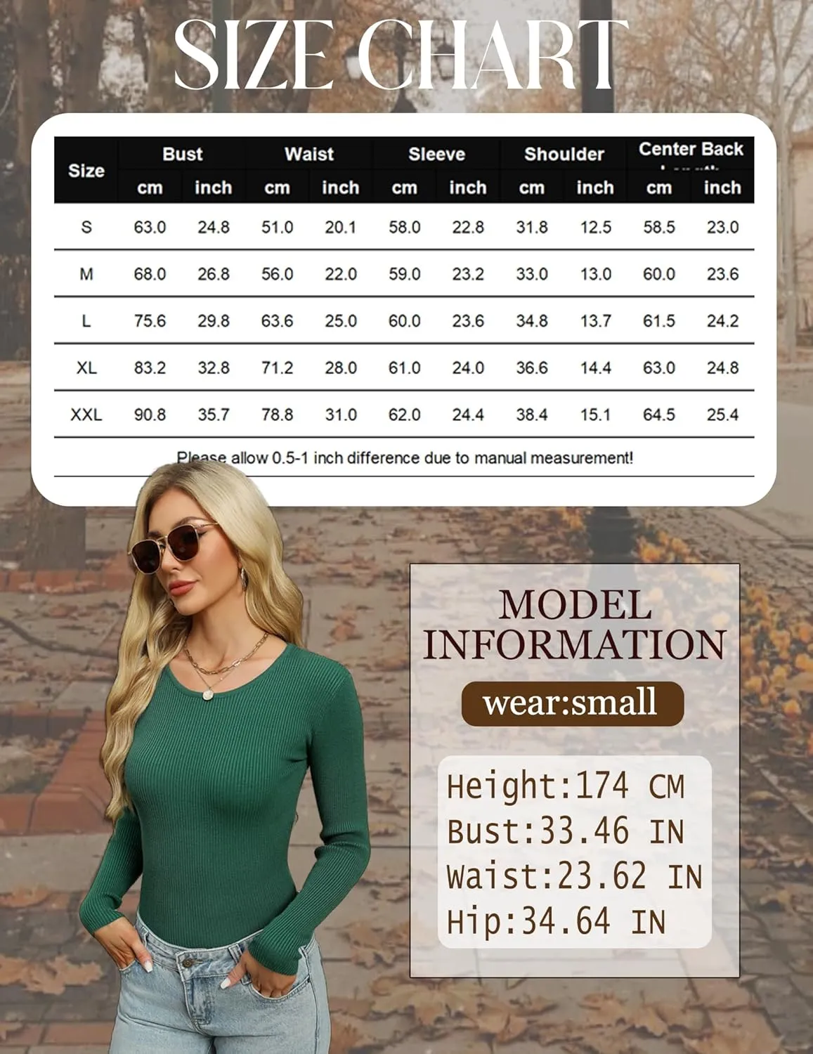 Zeagoo Women's Long Sleeve Ribbed Shirt 2025 Fall Knit Sweater Basic Slim Fit Tops Crewneck Cute Outfits