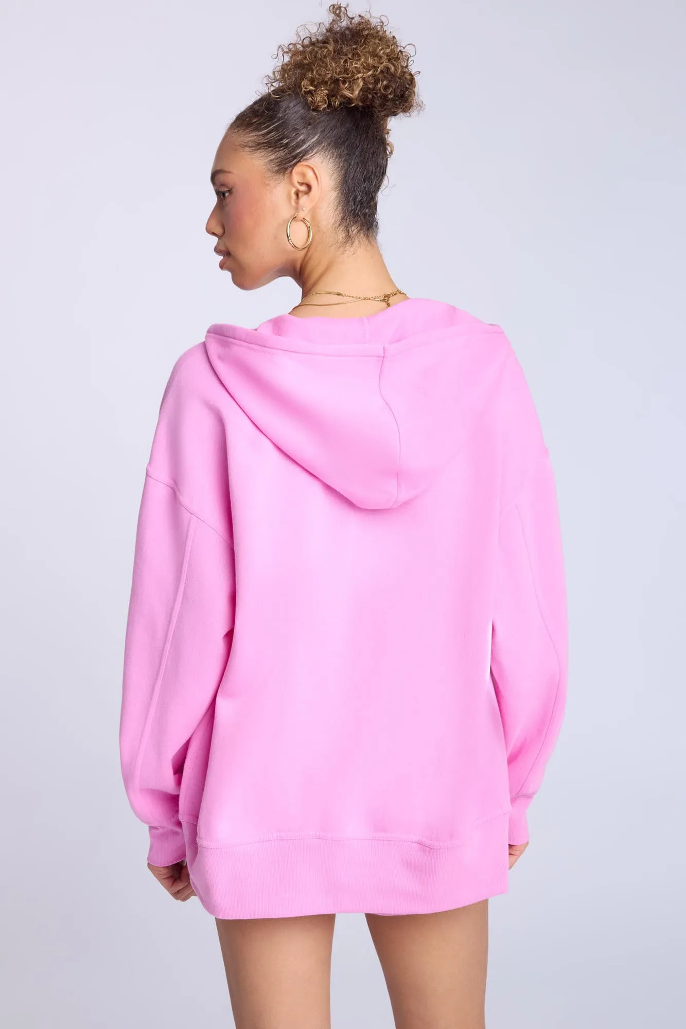 Zip-Up Oversized Hoodie