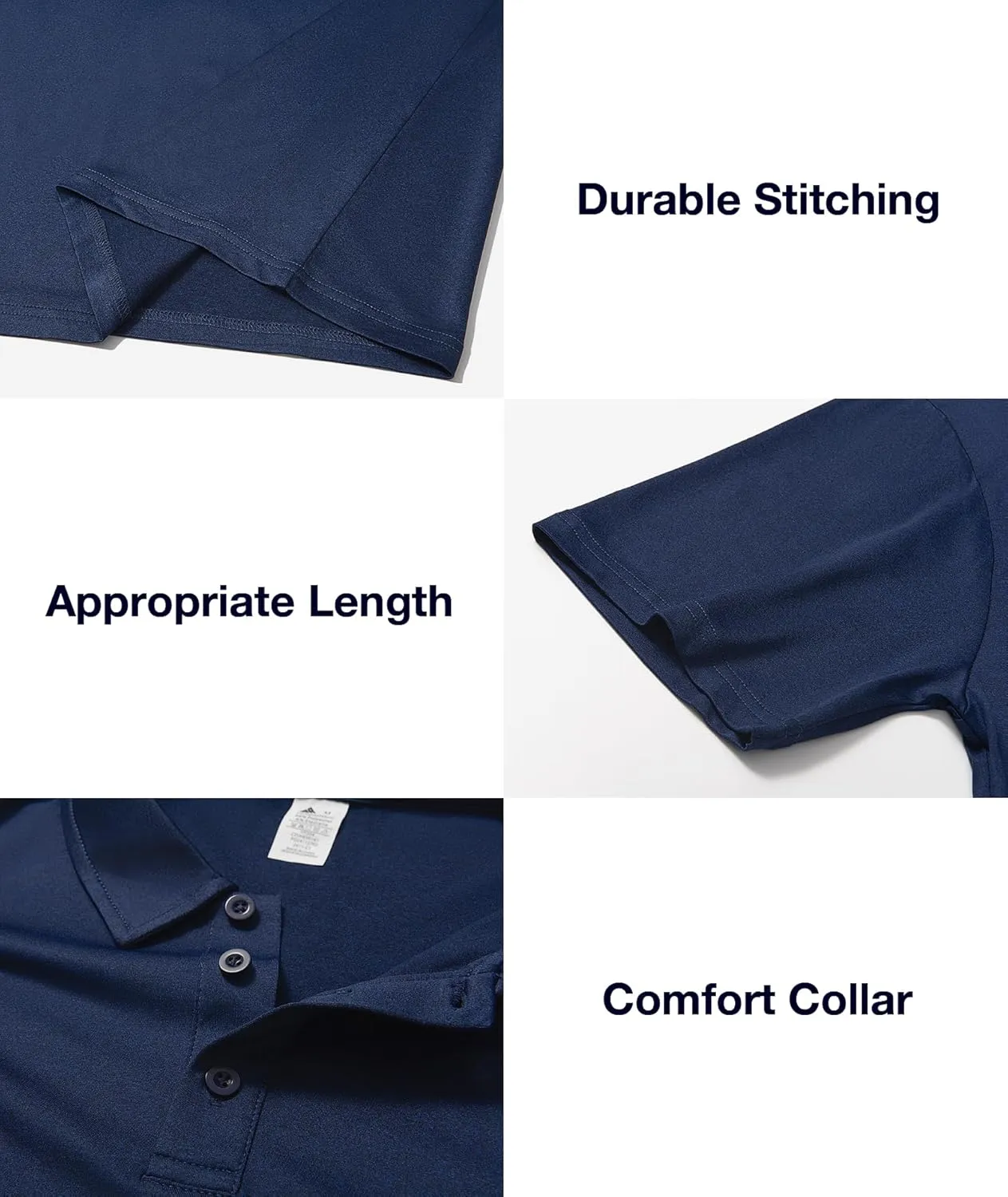 ZITY 5 Pack Mens Polo Shirts Short Sleeve Casual Performance Moisture Wicking Golf Shirt