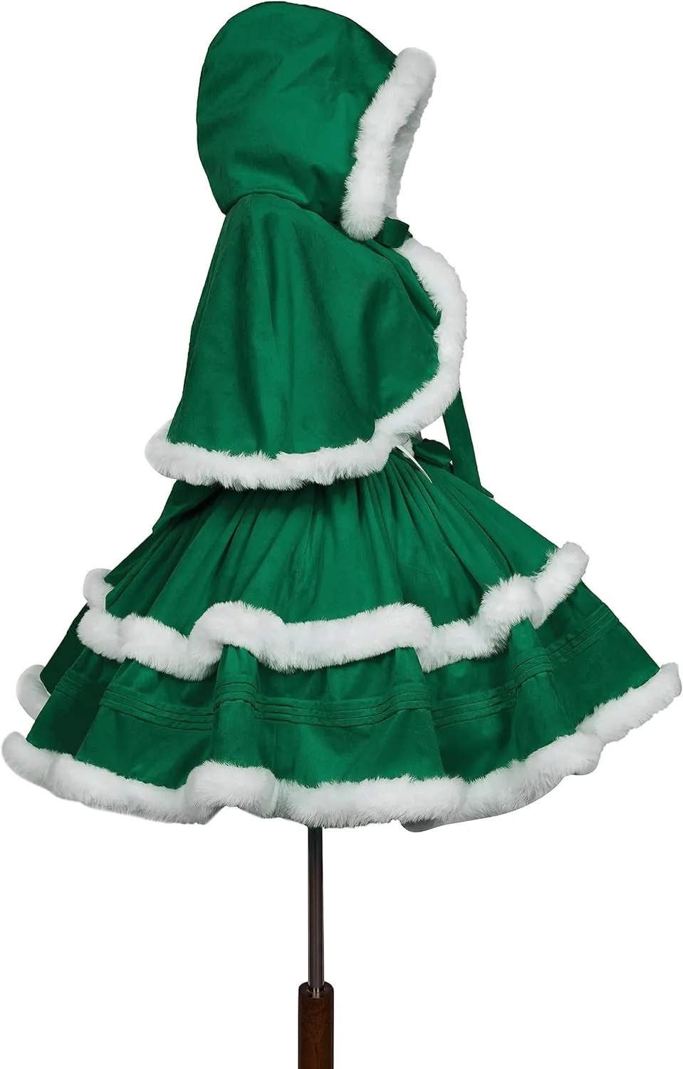 ZZEQYG Christmas Dresses for Women Solid Color Fashion Warm Halter Dress Suit with Cloak