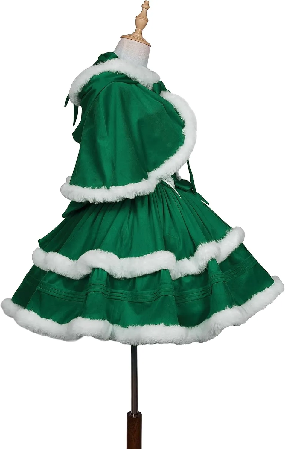 ZZEQYG Christmas Dresses for Women Solid Color Fashion Warm Halter Dress Suit with Cloak