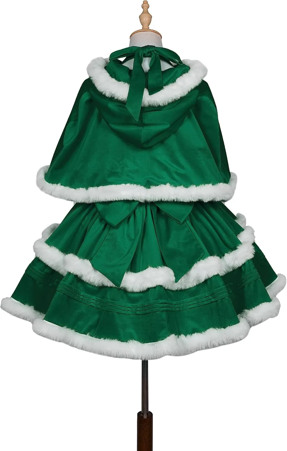 ZZEQYG Christmas Dresses for Women Solid Color Fashion Warm Halter Dress Suit with Cloak